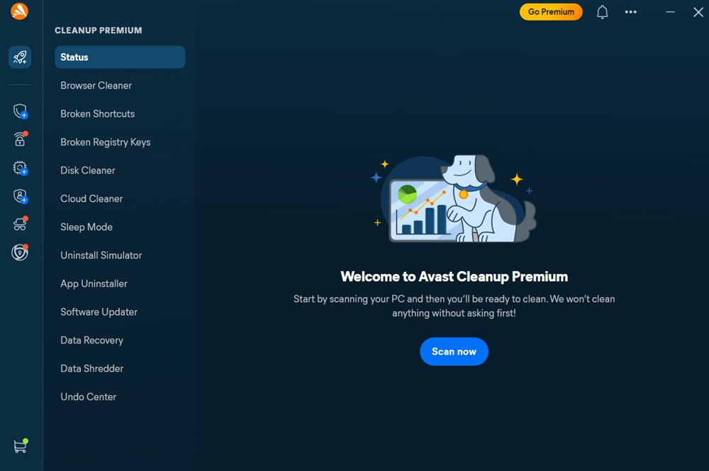avast cleanup scan now