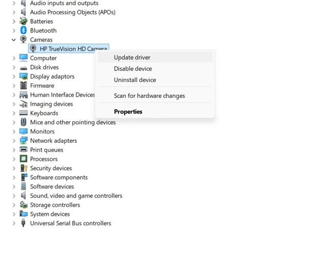 update device driver Through Device Manager