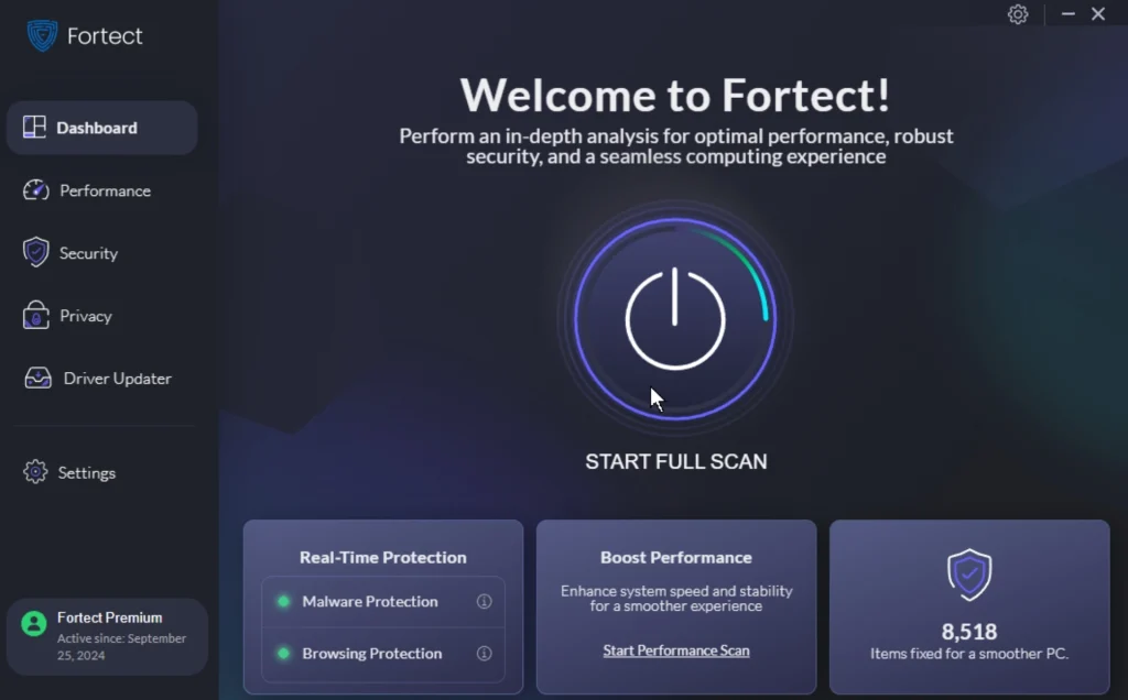 Fortect Antiviru to remove malware
