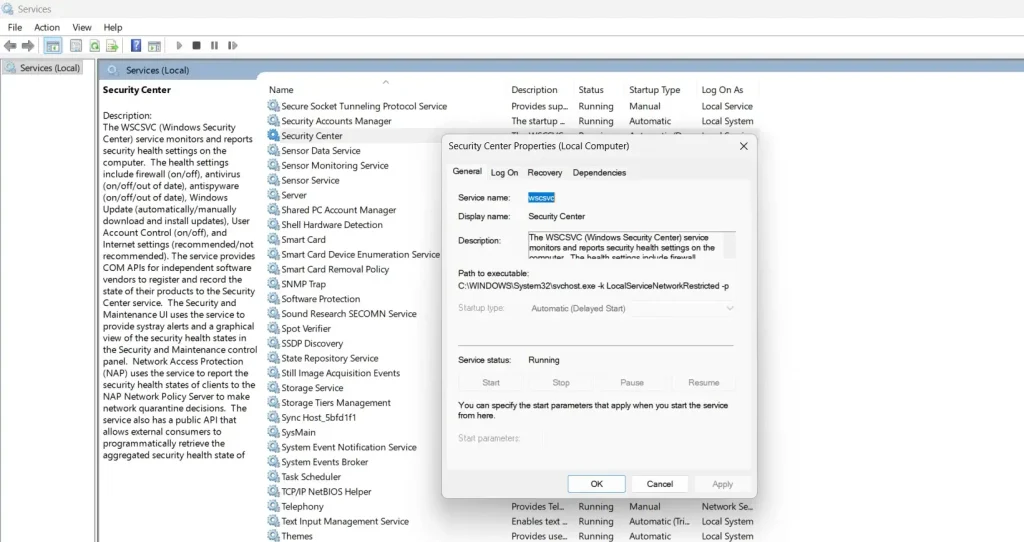 Using Windows Services