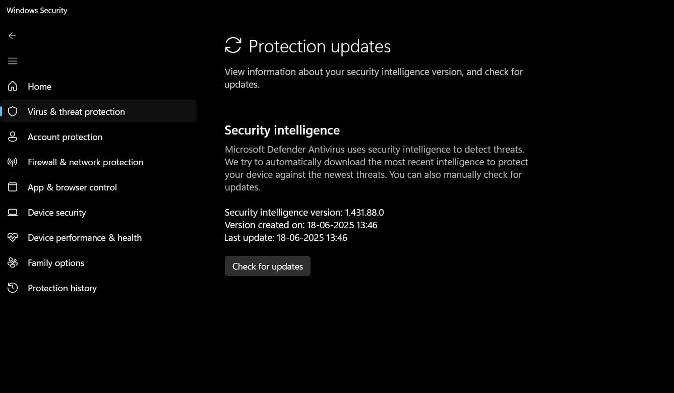 Update Windows Security Signatures Manually On Windows 11/10