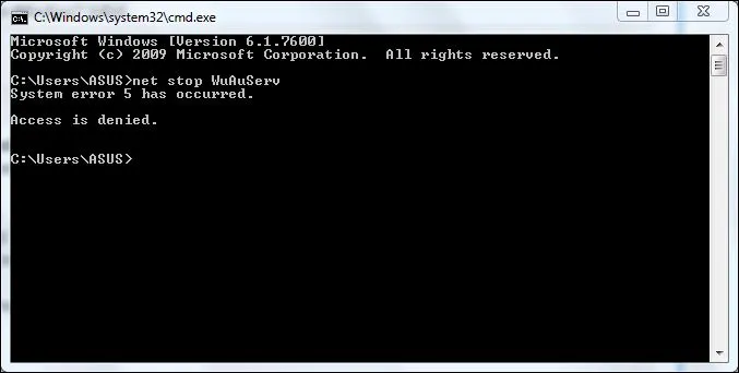 reset windows update components