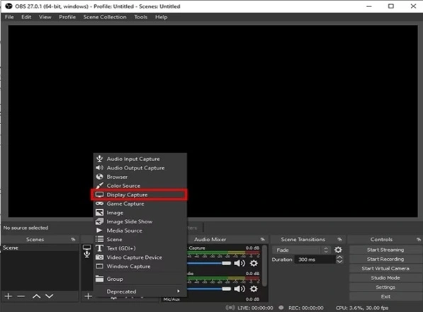 screen recording using third party tool