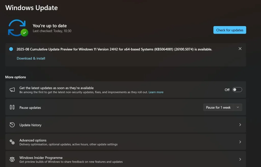 update windows os