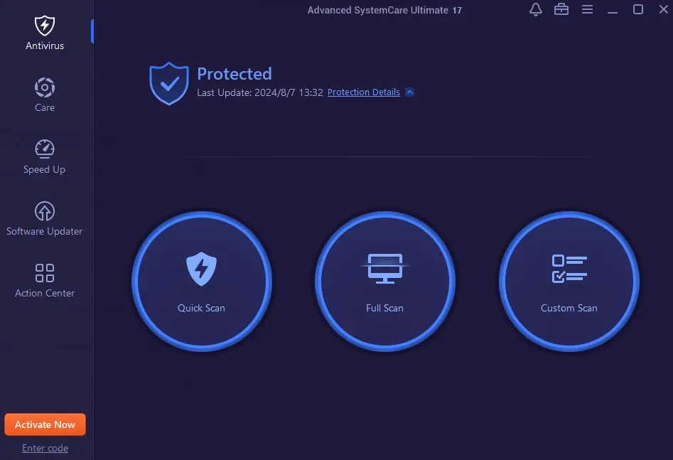 Advanced System Care malware protection