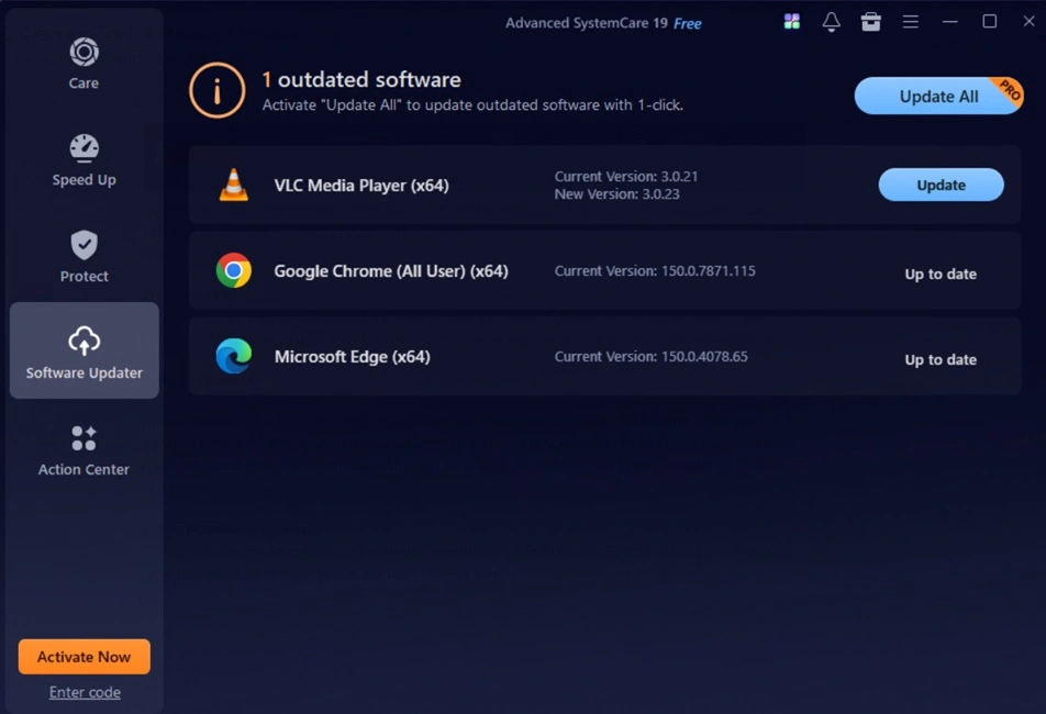 advanced system care software updater