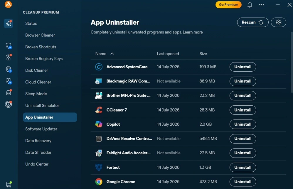 avast pc cleanup software app uninstaller