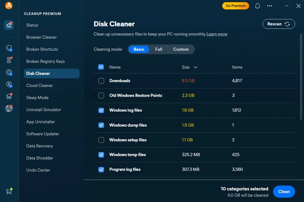 avast pc cleanup software disk cleaner