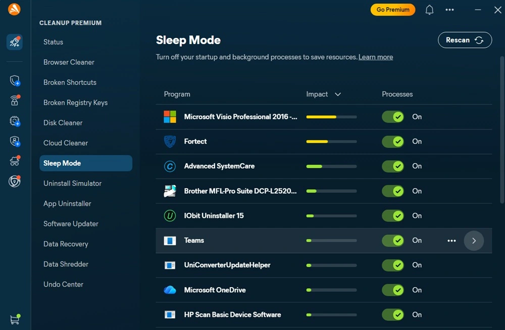 avast pc cleanup software sleep mode