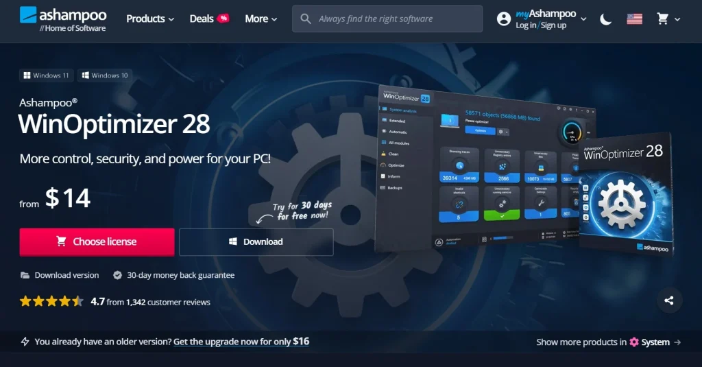 download ashampoo win optimizer 28 tool