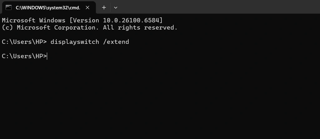 set up dual monitor via cmd