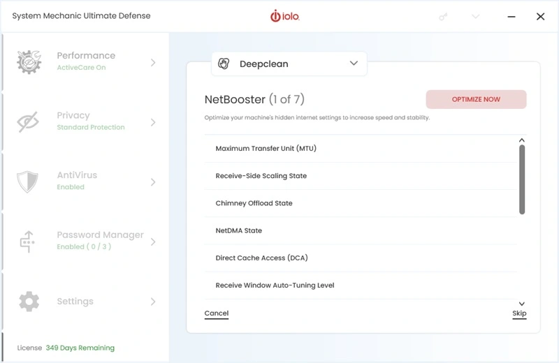 system mechanic internet booster