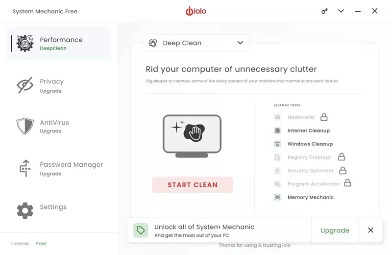 system mechanic pc cleanup tool