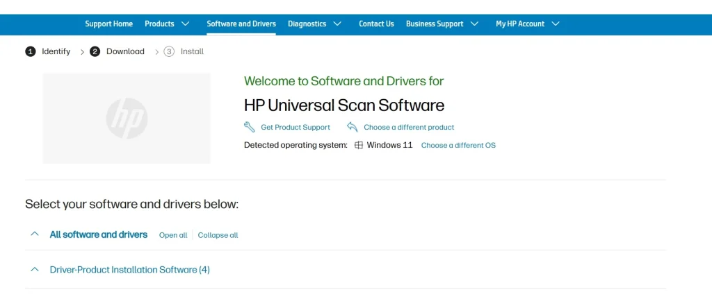 update scanner drives from website