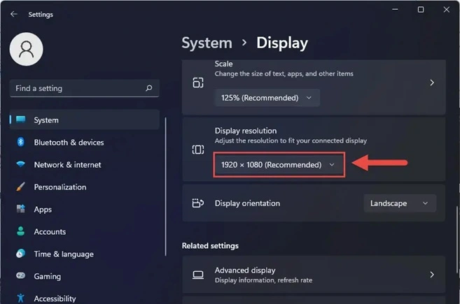 adjust display settings