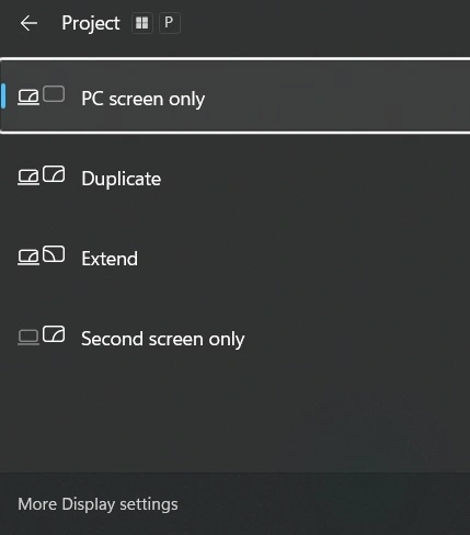 press windows and p key