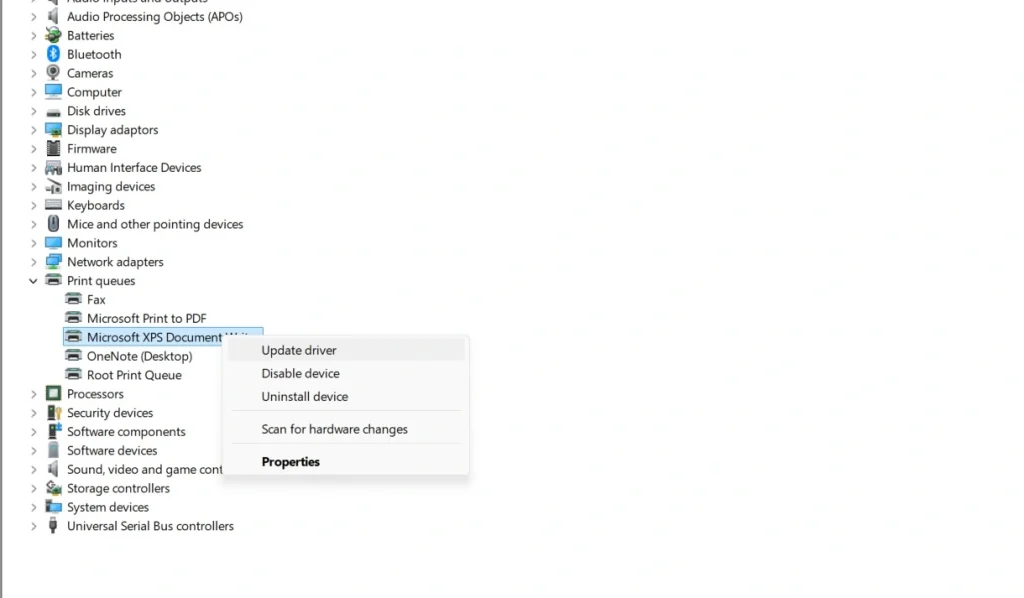 update printer driver