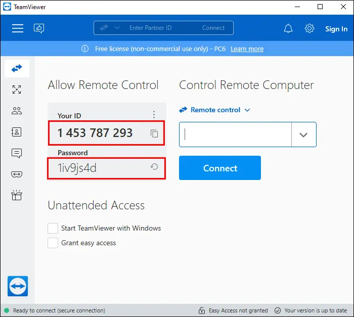 use third party app like team viewer