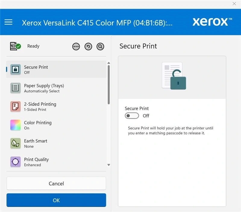 xerox print and scan experience