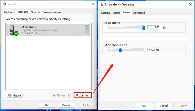 Adjust Input Volume and Boost