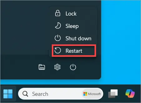 reboot windows 11 pc