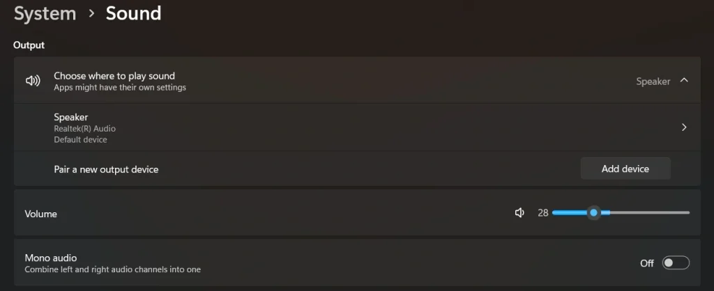 stereo mix windows sound settings