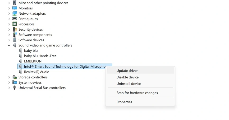 update audio sound drivers