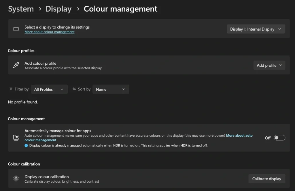 windows display settings