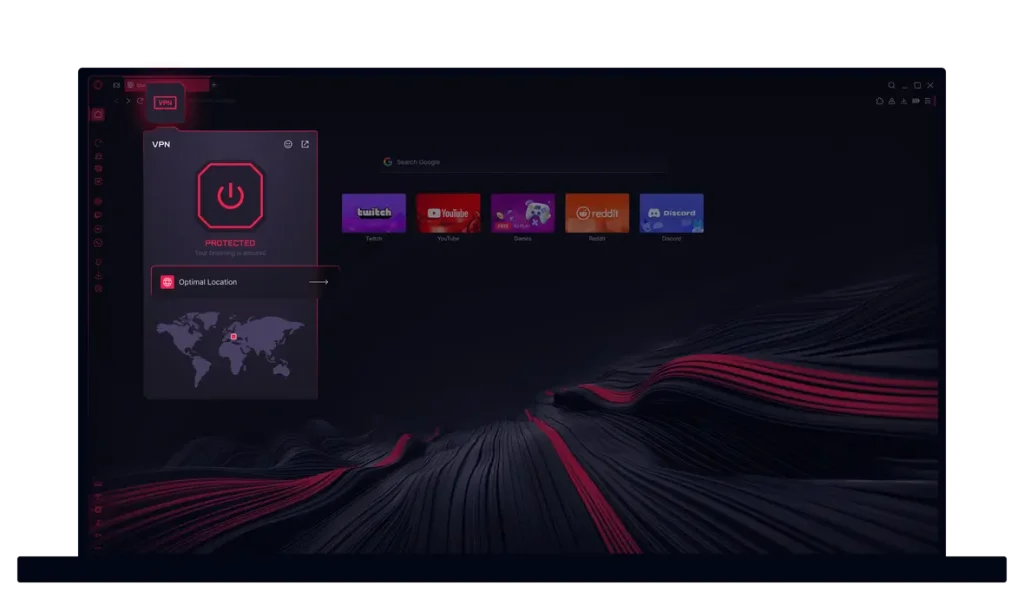 opera gx vpn gaming browser