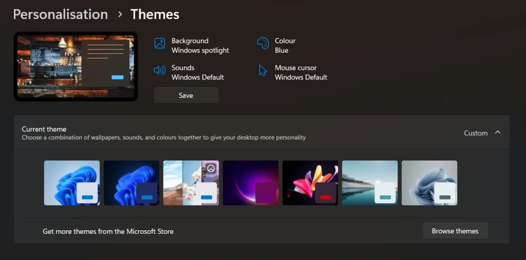 pick a dark theme