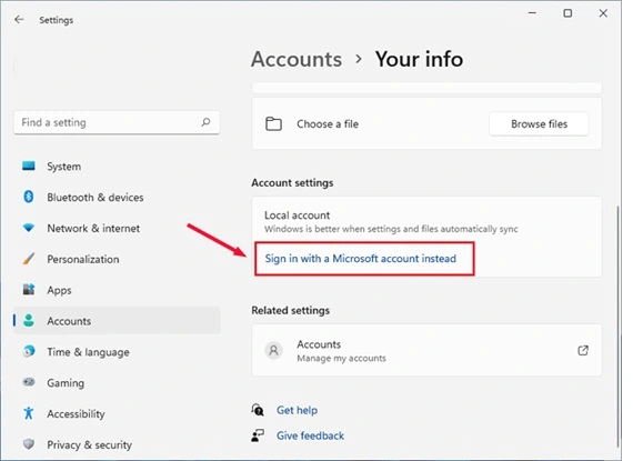 sign in with microsoft account