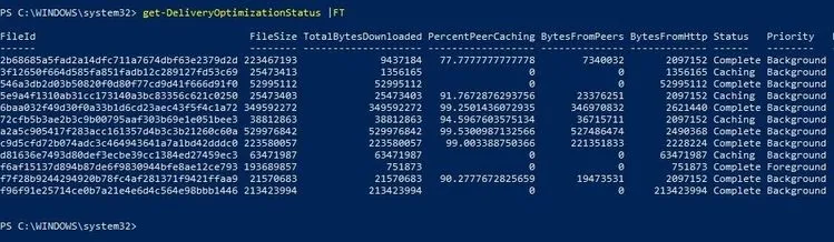delivery optimization powershell commands