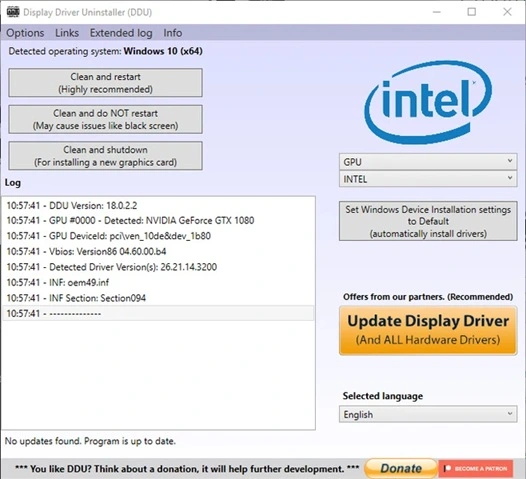 display driver uninstaller