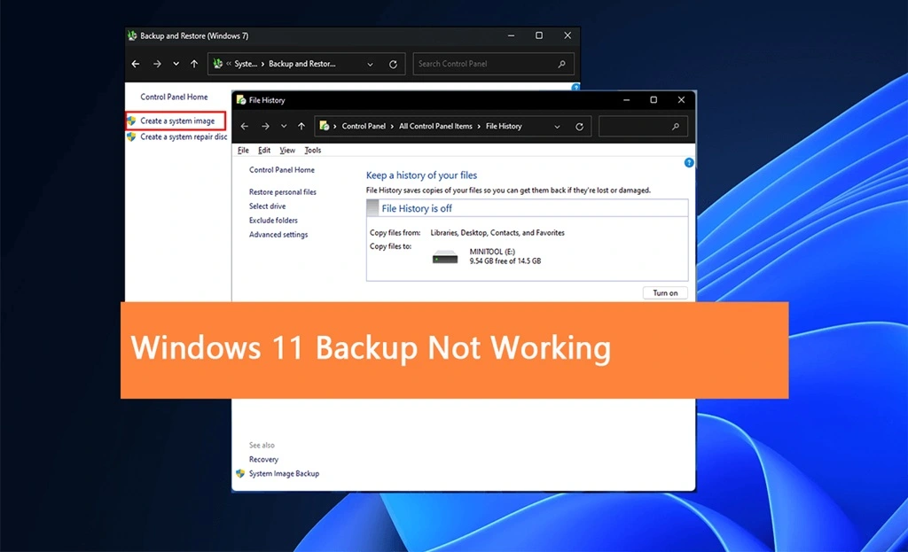 Windows 11 backup not working