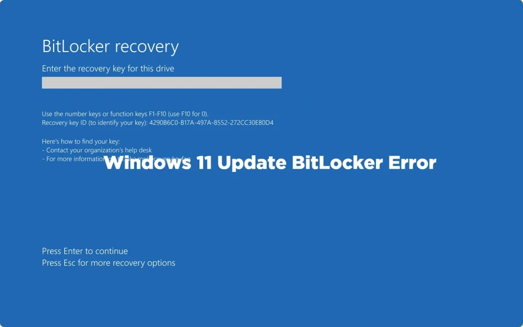 Windows 11 update BitLocker error