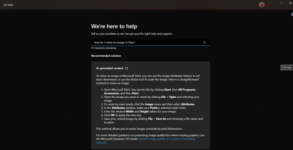 Windows get help type question
