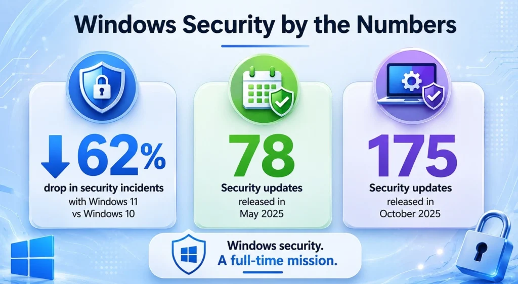 Windows security stats data