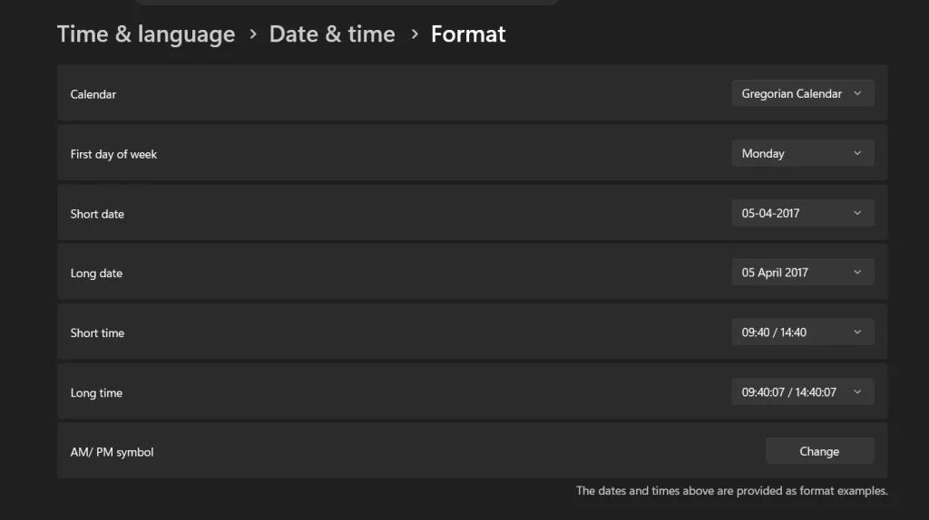 adjust time format values