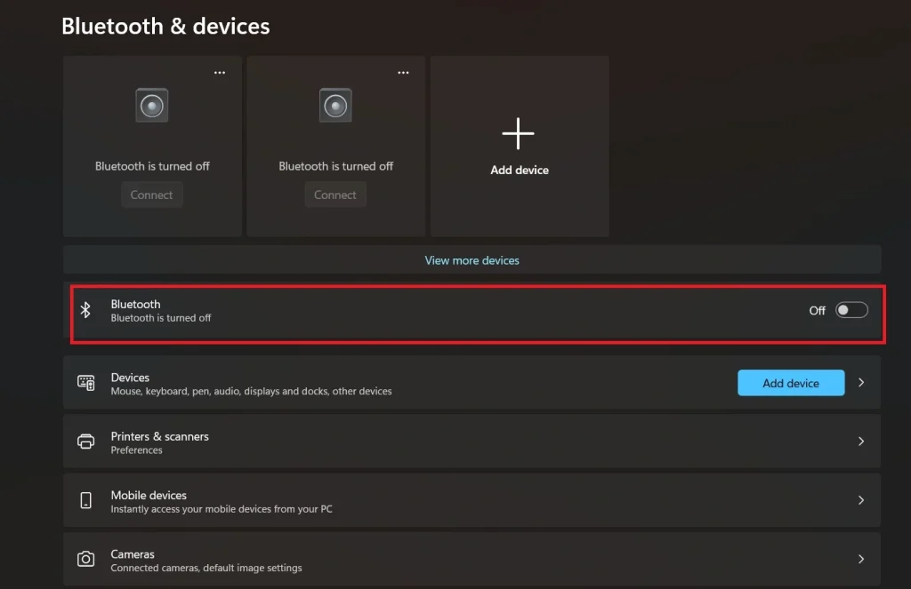 toggle bluetooth via windows settings