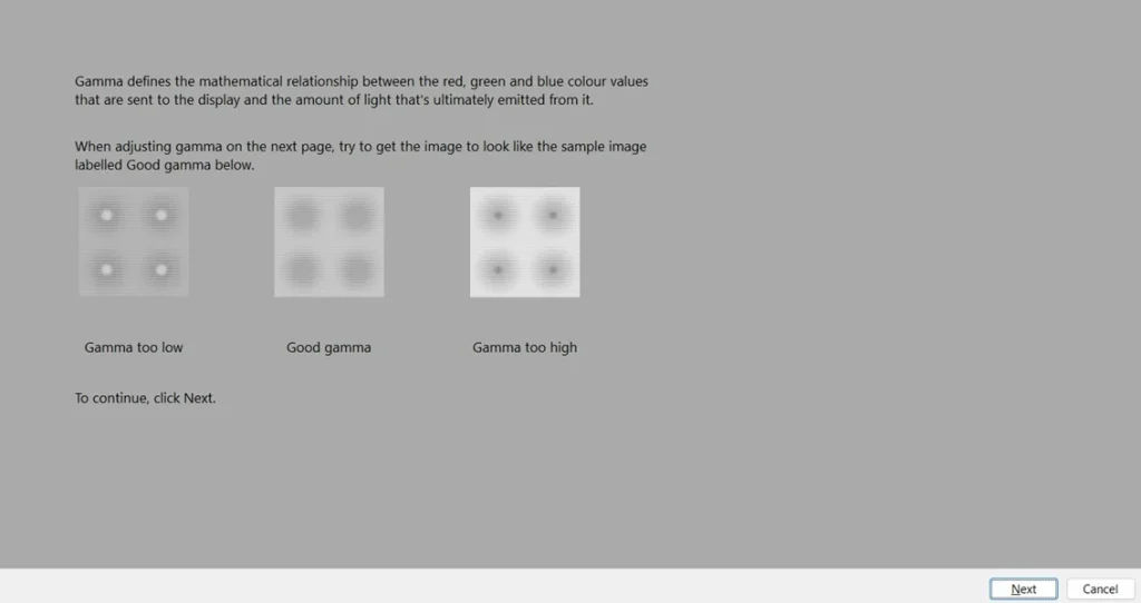 adjust gamma brightness values