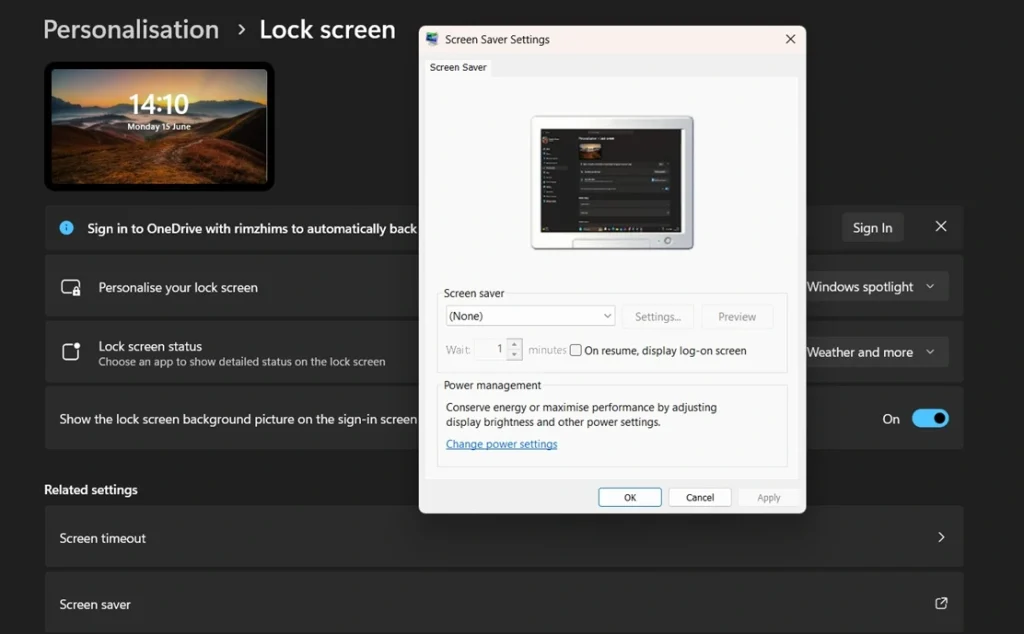 automatic device locking settings