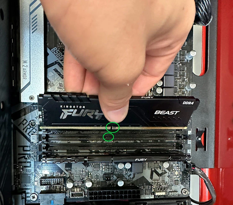 check RAM physical slots
