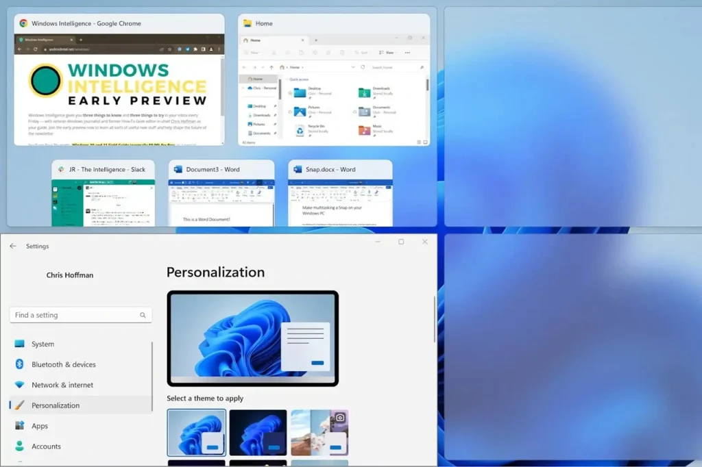 new snap layouts windows pc