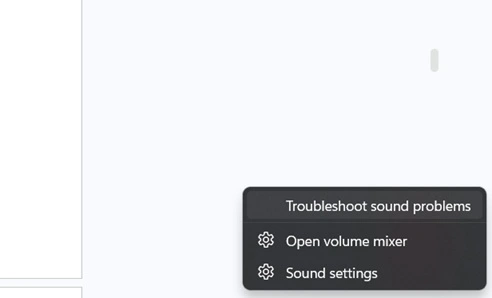 troubleshoot sound problems