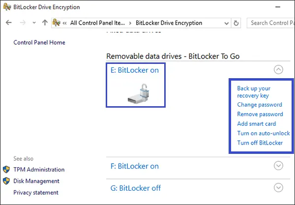 turn on BitLocker