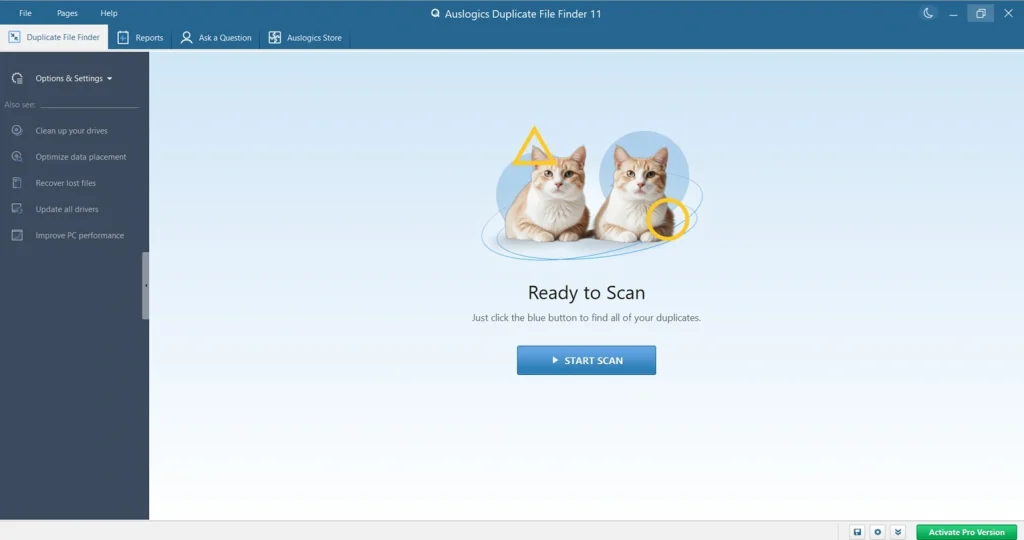 auslogics duplicate file finder start scan