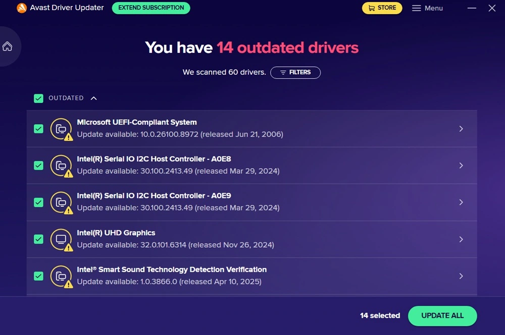 avast driver updater update drivers