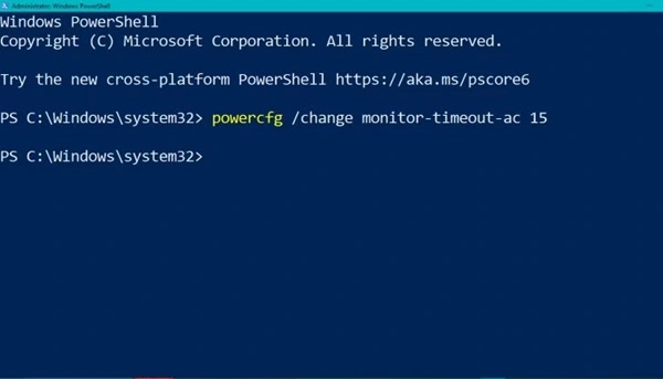 change screen time using cmd
