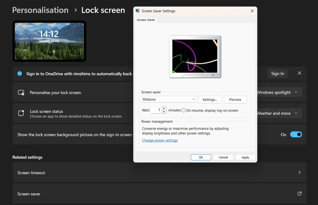 customize screen saver windows pc