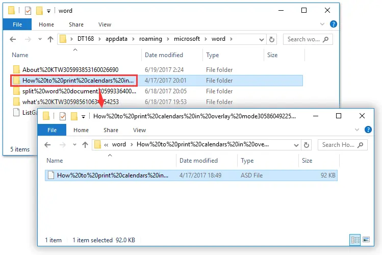 recover unsaved word file auto recover folder